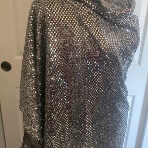 NEW Silver Sequin Fabric only  see picts